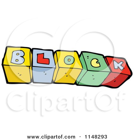 Cartoon of Abc Alphabet Letter Cubes Spelling Blocks - Royalty Free Vector Clipart by lineartestpilot