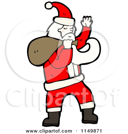Cartoon of Santa - Royalty Free Vector Clipart by lineartestpilot