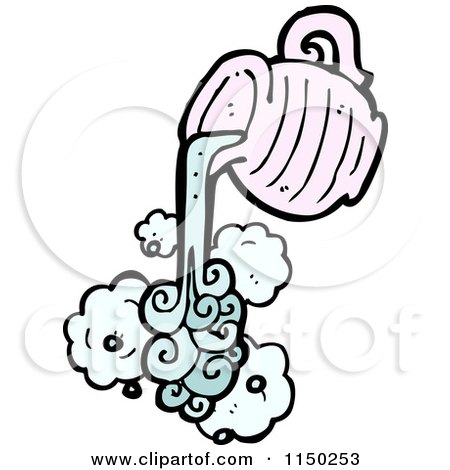 Cartoon of a Pouring Aquarius Water Jug - Royalty Free Vector Clipart by lineartestpilot