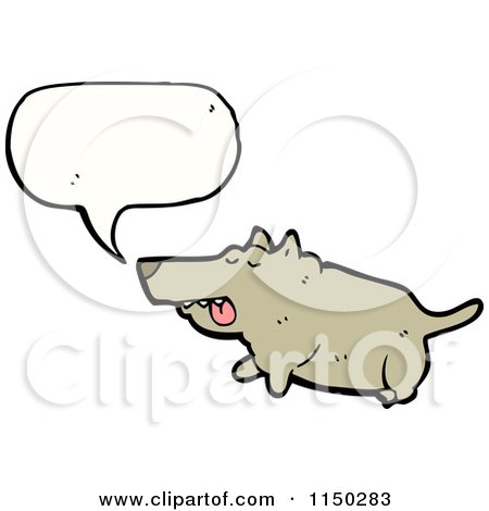 Cartoon of a Thinking Dog - Royalty Free Vector Clipart by lineartestpilot