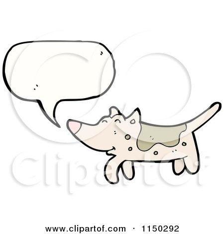 Cartoon of a Thinking Dog - Royalty Free Vector Clipart by lineartestpilot