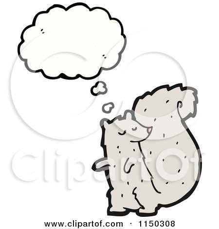 Cartoon of a Thinking Squirrel - Royalty Free Vector Clipart by lineartestpilot