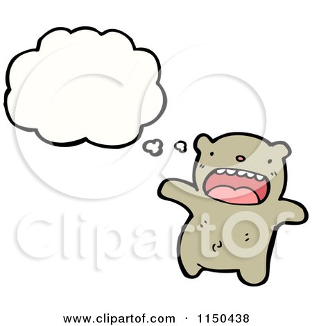 Cartoon of a Thinking Bear - Royalty Free Vector Clipart by lineartestpilot