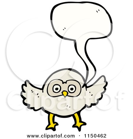 Cartoon of a Thinking Owl - Royalty Free Vector Clipart by lineartestpilot
