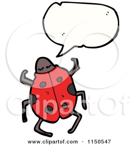 Cartoon of a Thinking Ladybug - Royalty Free Vector Clipart by lineartestpilot