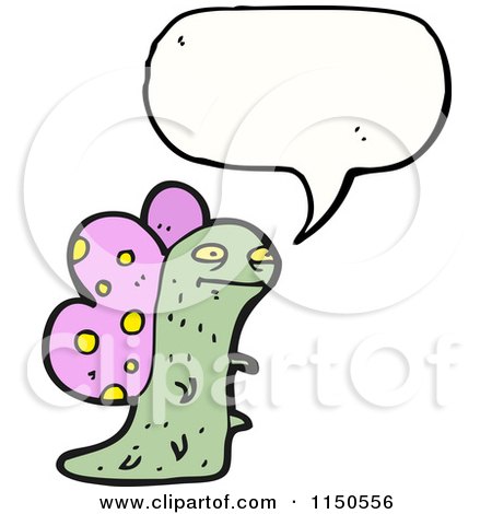 Cartoon of a Thinking Butterfly - Royalty Free Vector Clipart by lineartestpilot