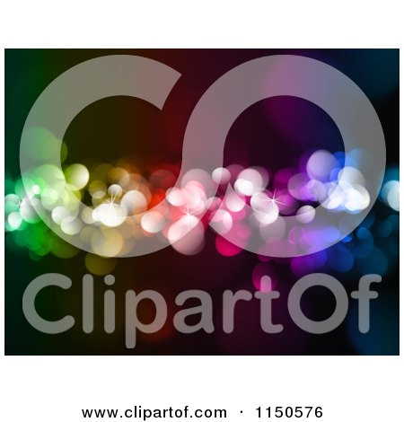 Clipart of a Colorful Bokeh Christmas Light Background - Royalty Free Clipart by KJ Pargeter