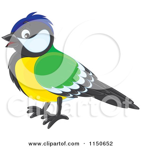 Cartoon of a Colorful Bird - Royalty Free Vector Clipart by Alex Bannykh