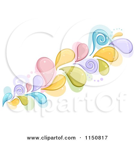 Cartoon of a Colorful Splash with Swirls - Royalty Free Vector Clipart by BNP Design Studio