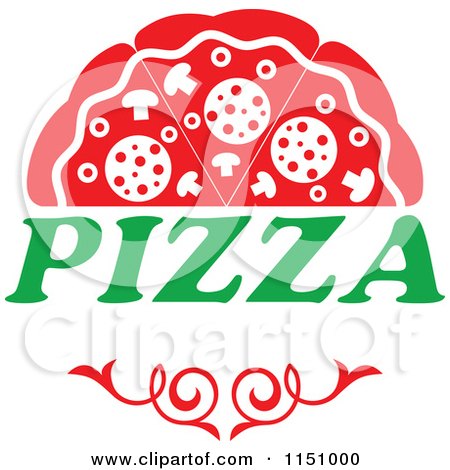 Clipart of a Pizza Logo 2 - Royalty Free Vector Clipart by Vector Tradition SM