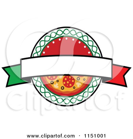 Clipart of a Pizza Logo 3 - Royalty Free Vector Clipart by Vector Tradition SM