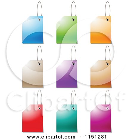 Clipart of Colorful Sales Tags - Royalty Free Vector Clipart by Andrei Marincas