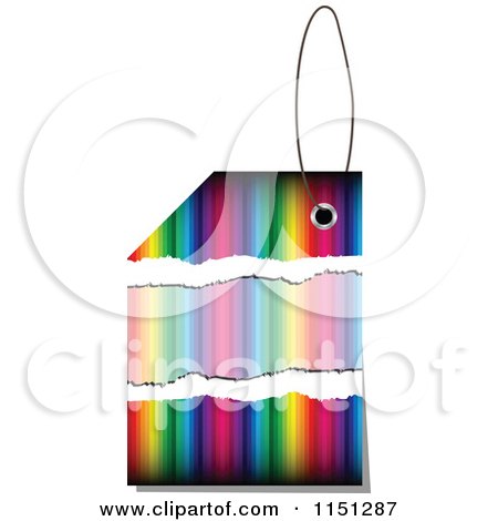 Clipart of a Colorful Sales Tag - Royalty Free Vector Clipart by Andrei Marincas