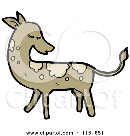 Cartoon of a Spotted Deer - Royalty Free Vector Illustration by lineartestpilot