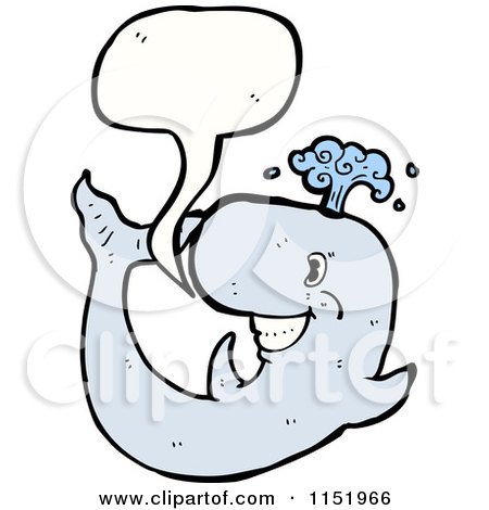 Cartoon of a Talking Whale - Royalty Free Vector Illustration by lineartestpilot