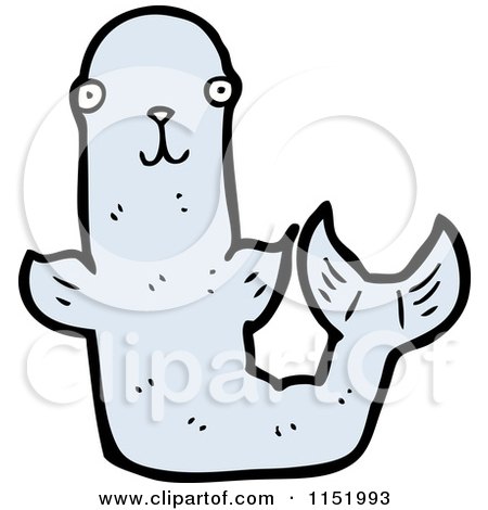 Cartoon of a Sea Lion - Royalty Free Vector Illustration by lineartestpilot