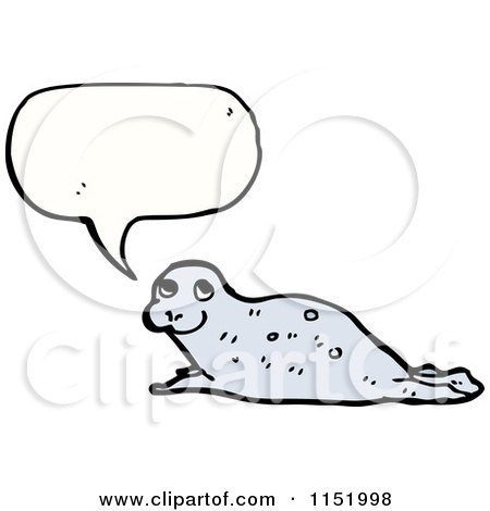 Cartoon of a Talking Sea Lion - Royalty Free Vector Illustration by lineartestpilot