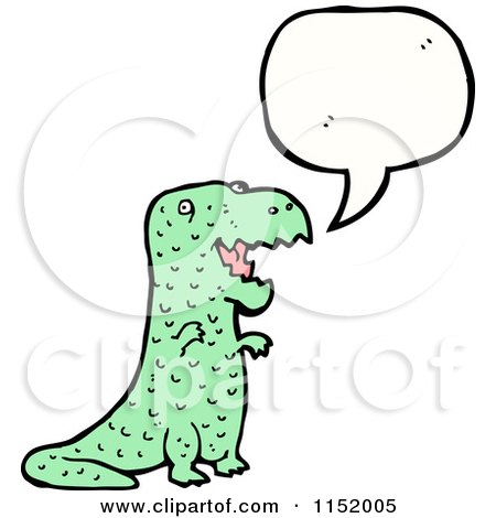 Cartoon of a Talking Tyrannosaurus Rex - Royalty Free Vector Illustration by lineartestpilot
