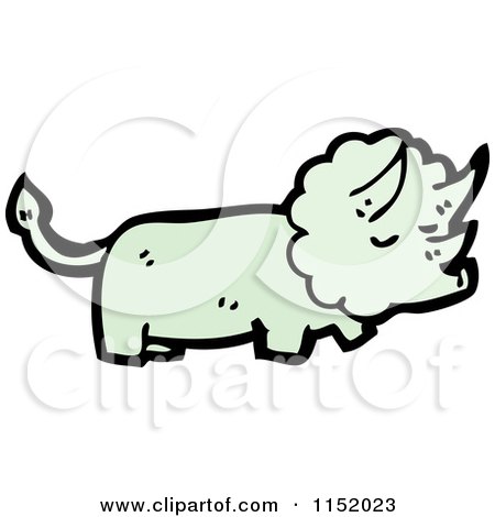 Cartoon of a Triceratops - Royalty Free Vector Illustration by lineartestpilot