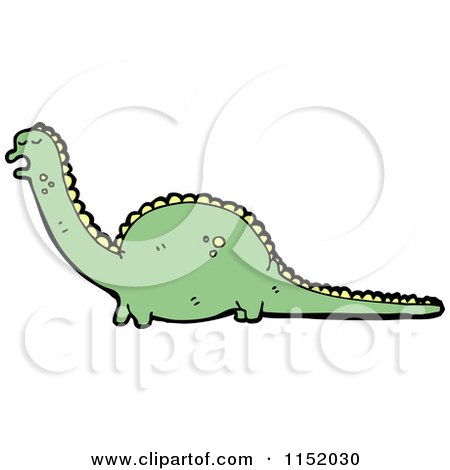 Cartoon of a Dinosaur - Royalty Free Vector Illustration by lineartestpilot