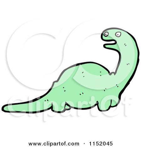 Cartoon of a Dinosaur - Royalty Free Vector Illustration by lineartestpilot
