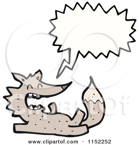 Cartoon of a Talking Wolf - Royalty Free Vector Illustration by lineartestpilot