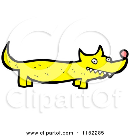 Cartoon of a Wolf - Royalty Free Vector Illustration by lineartestpilot