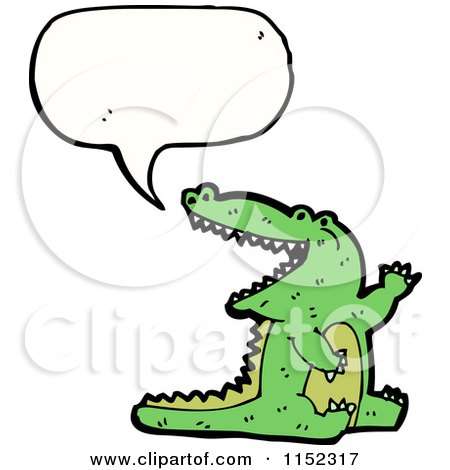 Cartoon of a Talking Crocodile - Royalty Free Vector Illustration by lineartestpilot