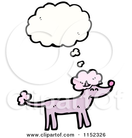 Cartoon of a Thinking Poodle - Royalty Free Vector Illustration by lineartestpilot