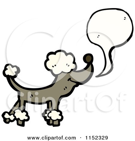 Cartoon of a Talking Poodle - Royalty Free Vector Illustration by lineartestpilot