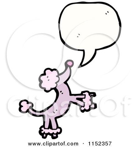 Cartoon of a Talking Poodle - Royalty Free Vector Illustration by lineartestpilot