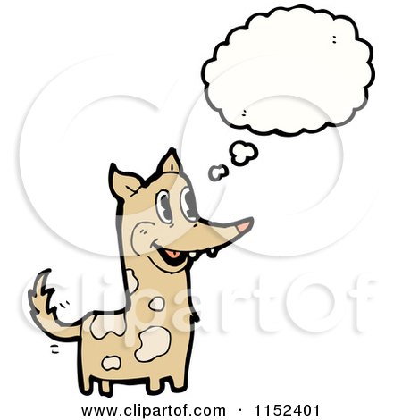 Cartoon of a Thinking Dog - Royalty Free Vector Illustration by lineartestpilot