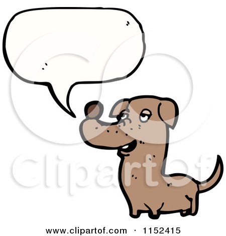 Cartoon of a Talking Dachshund Dog - Royalty Free Vector Illustration by lineartestpilot