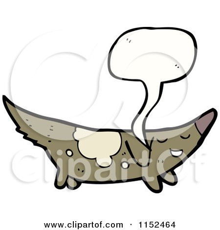 Cartoon of a Talking Dog - Royalty Free Vector Illustration by lineartestpilot