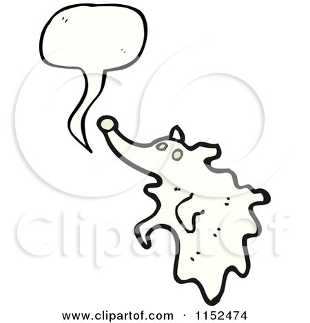 Cartoon of a Talking Ghost Dog - Royalty Free Vector Illustration by lineartestpilot