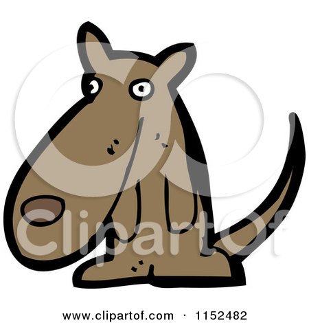 Cartoon of a Dog - Royalty Free Vector Illustration by lineartestpilot