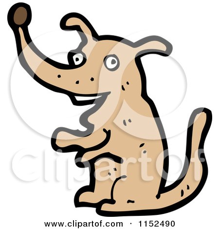 Cartoon of a Dog - Royalty Free Vector Illustration by lineartestpilot