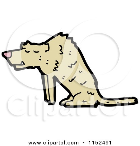 Cartoon of a Dog - Royalty Free Vector Illustration by lineartestpilot