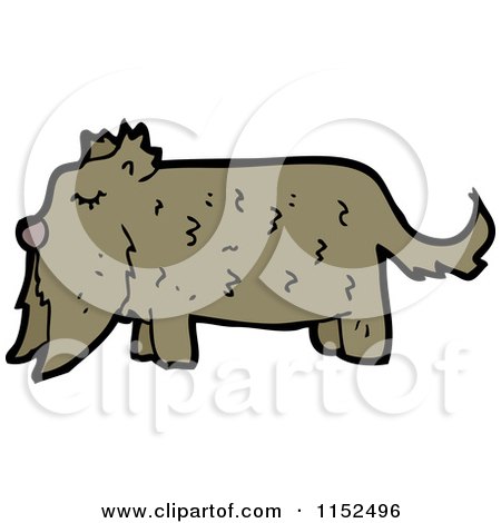 Cartoon of a Dog - Royalty Free Vector Illustration by lineartestpilot