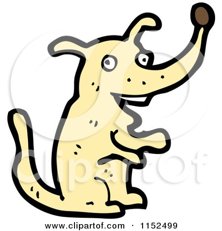 Cartoon of a Dog - Royalty Free Vector Illustration by lineartestpilot