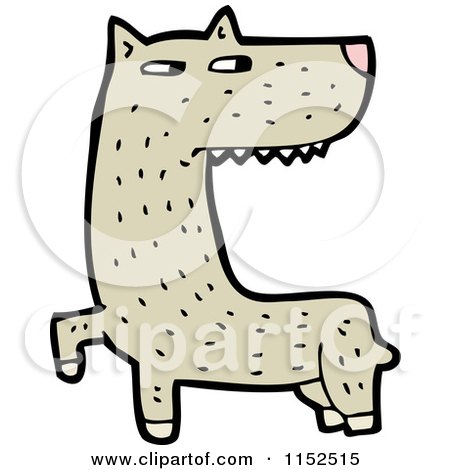 Cartoon of a Dog - Royalty Free Vector Illustration by lineartestpilot