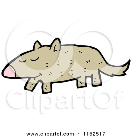 Cartoon of a Dog - Royalty Free Vector Illustration by lineartestpilot