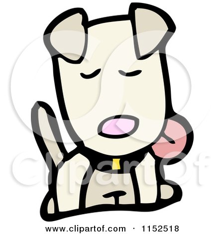 Cartoon of a Dog - Royalty Free Vector Illustration by lineartestpilot