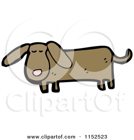 Cartoon of a Dachshund Dog - Royalty Free Vector Illustration by lineartestpilot