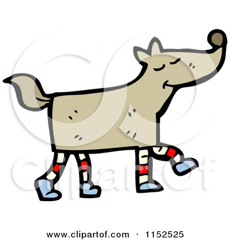 Cartoon of a Dog - Royalty Free Vector Illustration by lineartestpilot