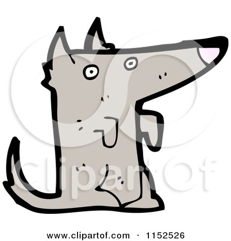 Cartoon of a Dog - Royalty Free Vector Illustration by lineartestpilot