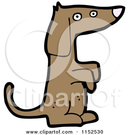 Cartoon of a Dog - Royalty Free Vector Illustration by lineartestpilot