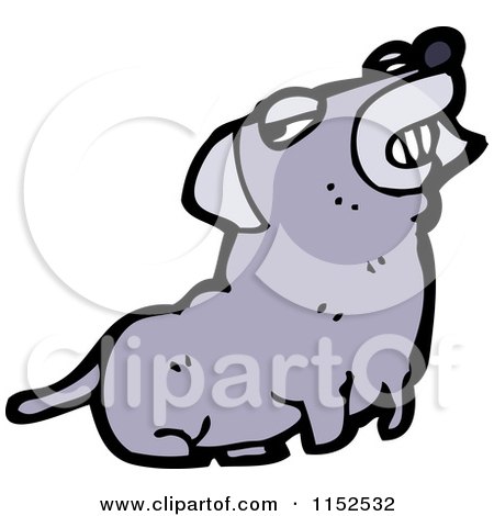 Cartoon of a Dog - Royalty Free Vector Illustration by lineartestpilot