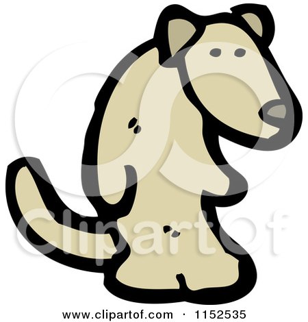 Cartoon of a Dog - Royalty Free Vector Illustration by lineartestpilot