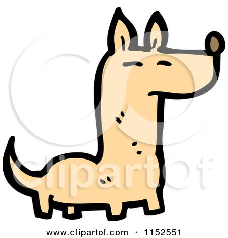 Cartoon of a Dog - Royalty Free Vector Illustration by lineartestpilot